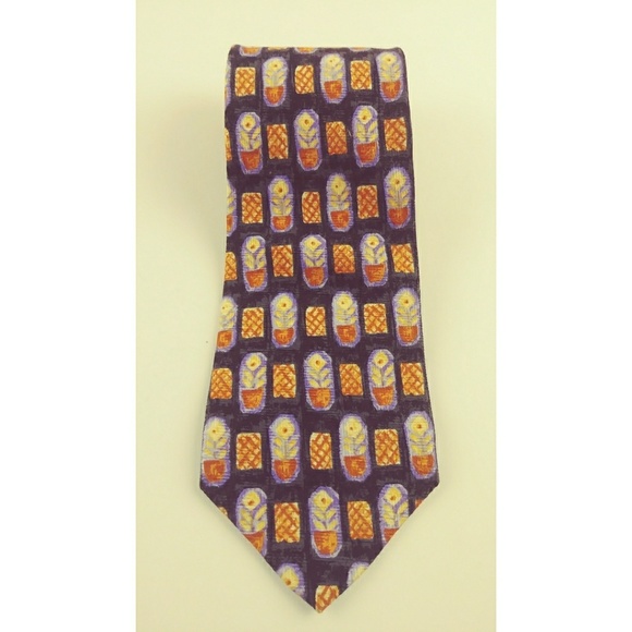 ROBERT TALBOTT Best of Class NORDSTROM Men's Tie 100% Silk Blue Brown U.S.A